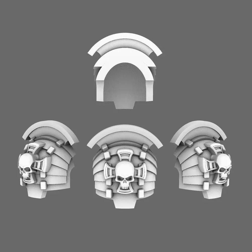 Cyber Samurai T6 Bushi Shoulder Pads Type C BW Terrain & Forge