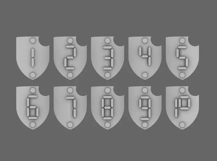 Space Knights Digital Shoulder Shields x100 3d printed