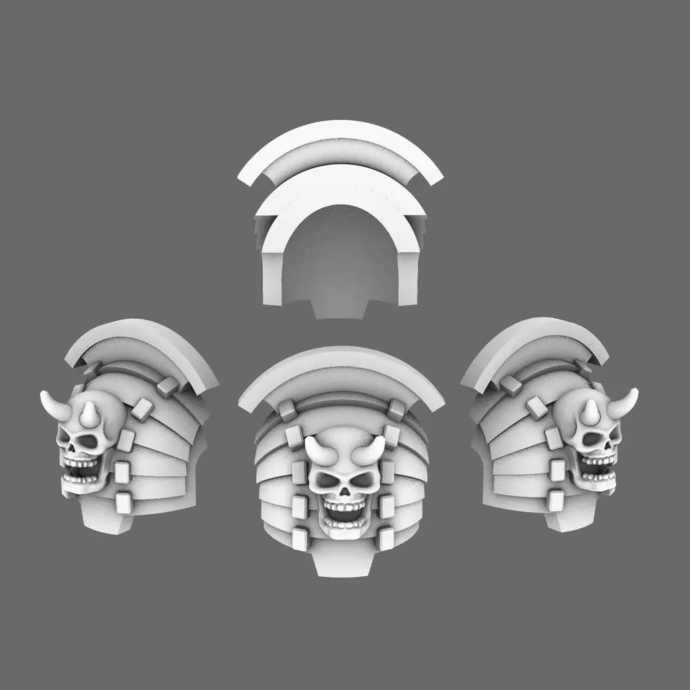 Cyber Samurai T6 Bushi Shoulder Pads Type D BW Terrain & Forge
