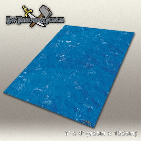 Forge Mats: Deep Blue Ocean - Open Water Themed Gaming Mat - bw-terrain-forge