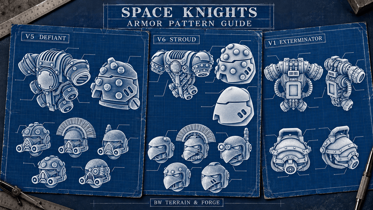 Sci-Fi Power Armor Bits Explained: Every BWTF Armor Code from V1 to DV4 - BW Terrain & Forge