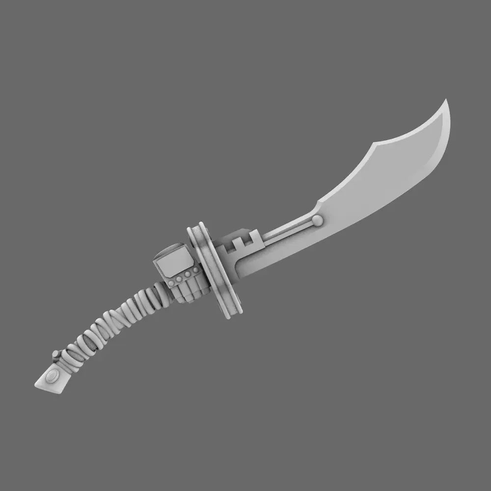 Space Mongols Guan Dao Energy Sword (RIGHT) BW Terrain & Forge