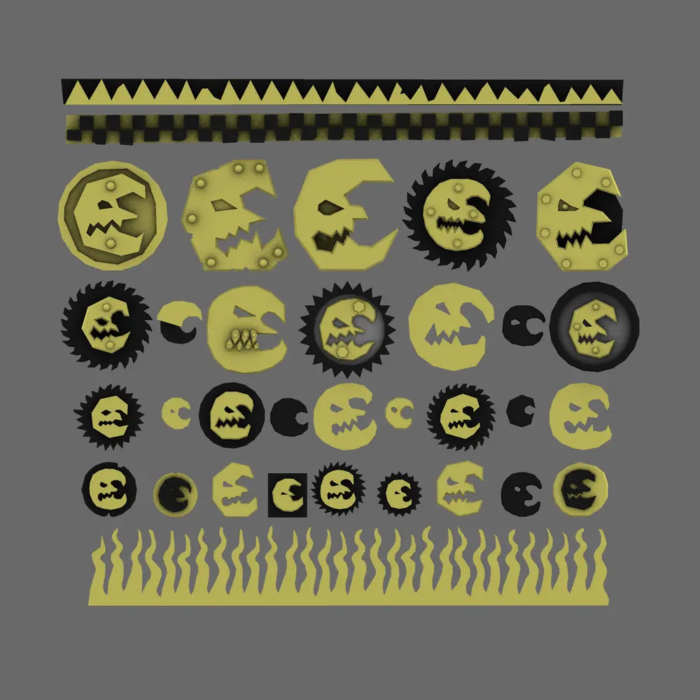 Lunar Orcs Clan Symbols BW Terrain & Forge