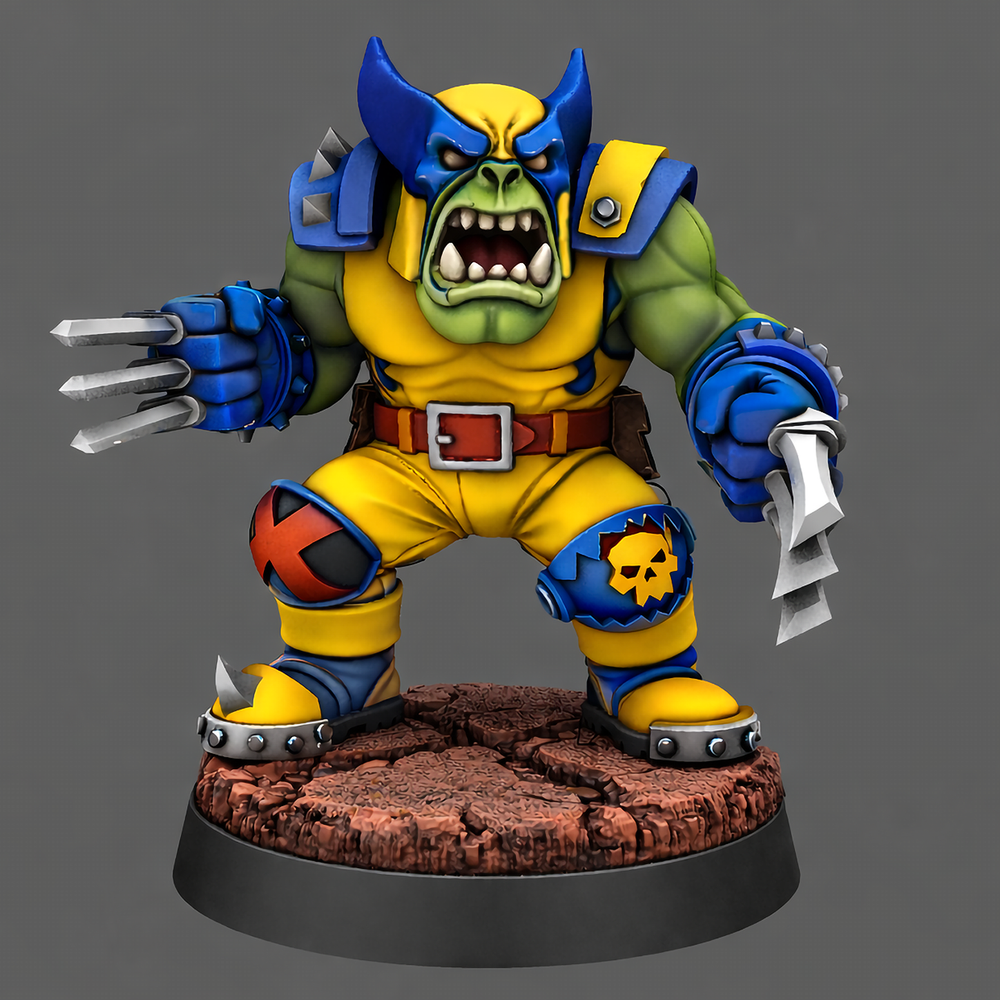 Logg'n Ironclaw painted example of the clawed space orc hero