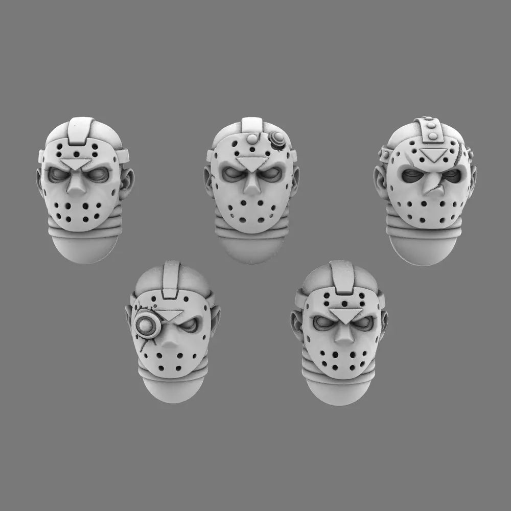 Pumpkin Lords V10 Slasher Heads X 10 BW Terrain & Forge