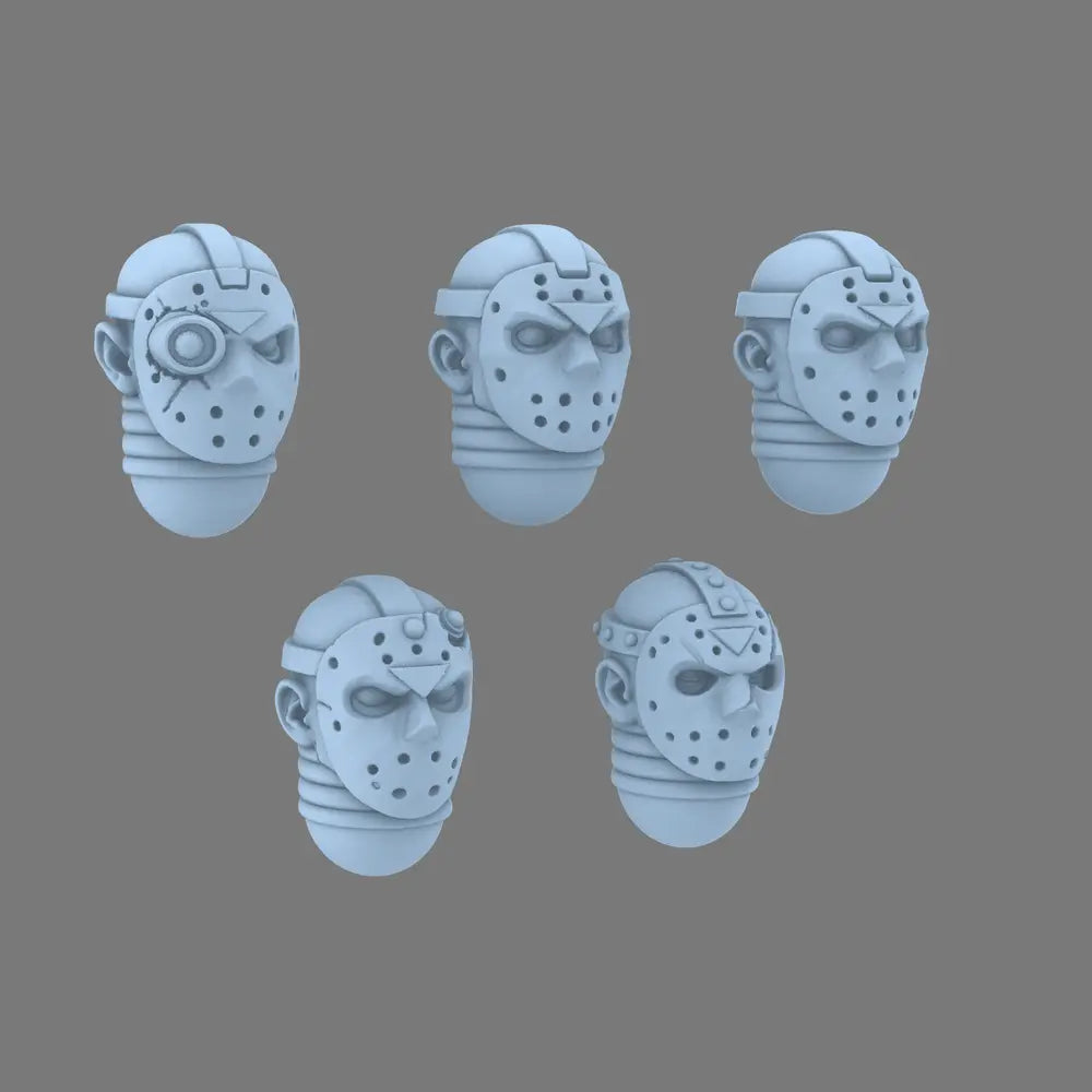 Pumpkin Lords V10 Slasher Heads X 10 BW Terrain & Forge