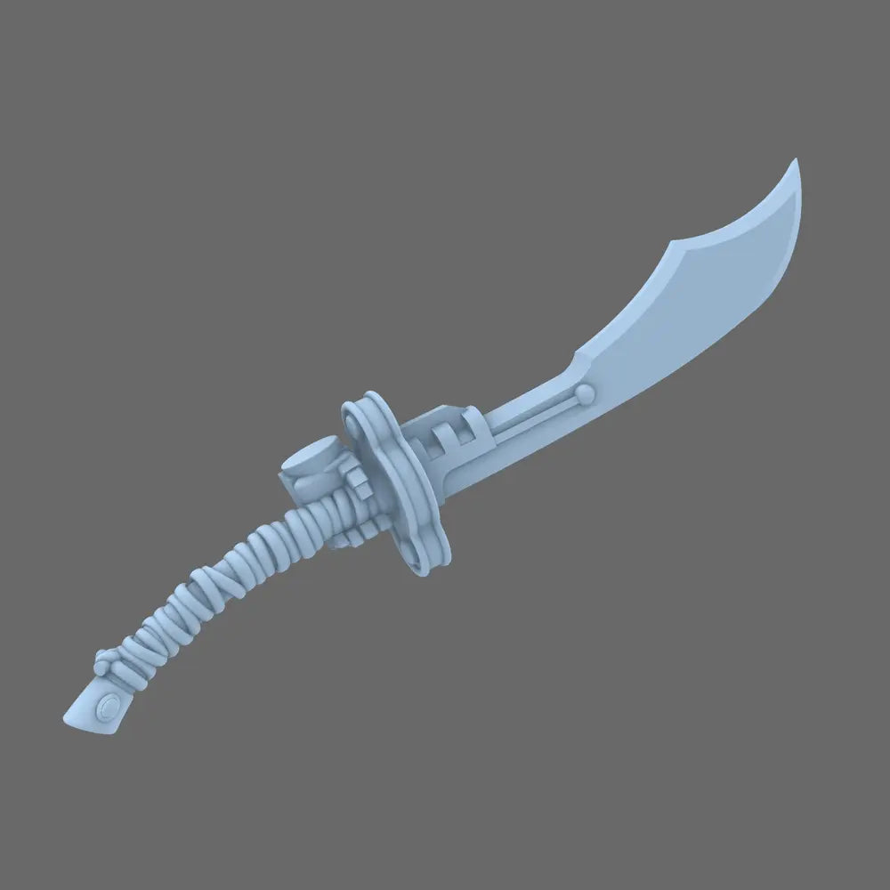 Space Mongols Guan Dao Energy Sword (LEFT) BW Terrain & Forge