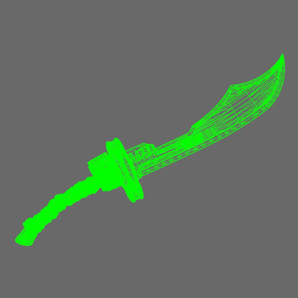 Space Mongols Guan Dao Energy Sword (LEFT) BW Terrain & Forge