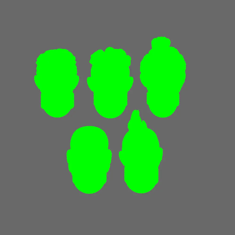 Cyber Samurai V10 Exposed Heads BW Terrain & Forge