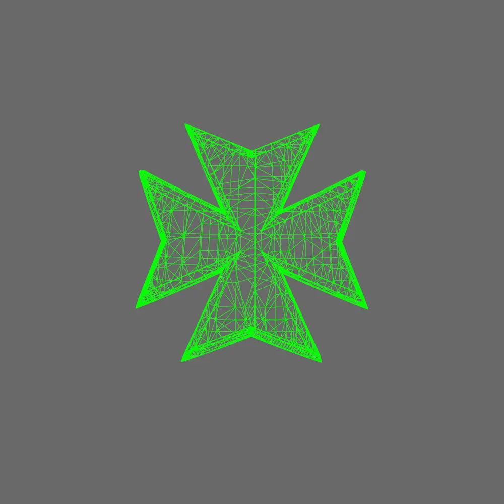 Space Templar Maltese Cross Shoulder Symbols x60 BW Terrain & Forge