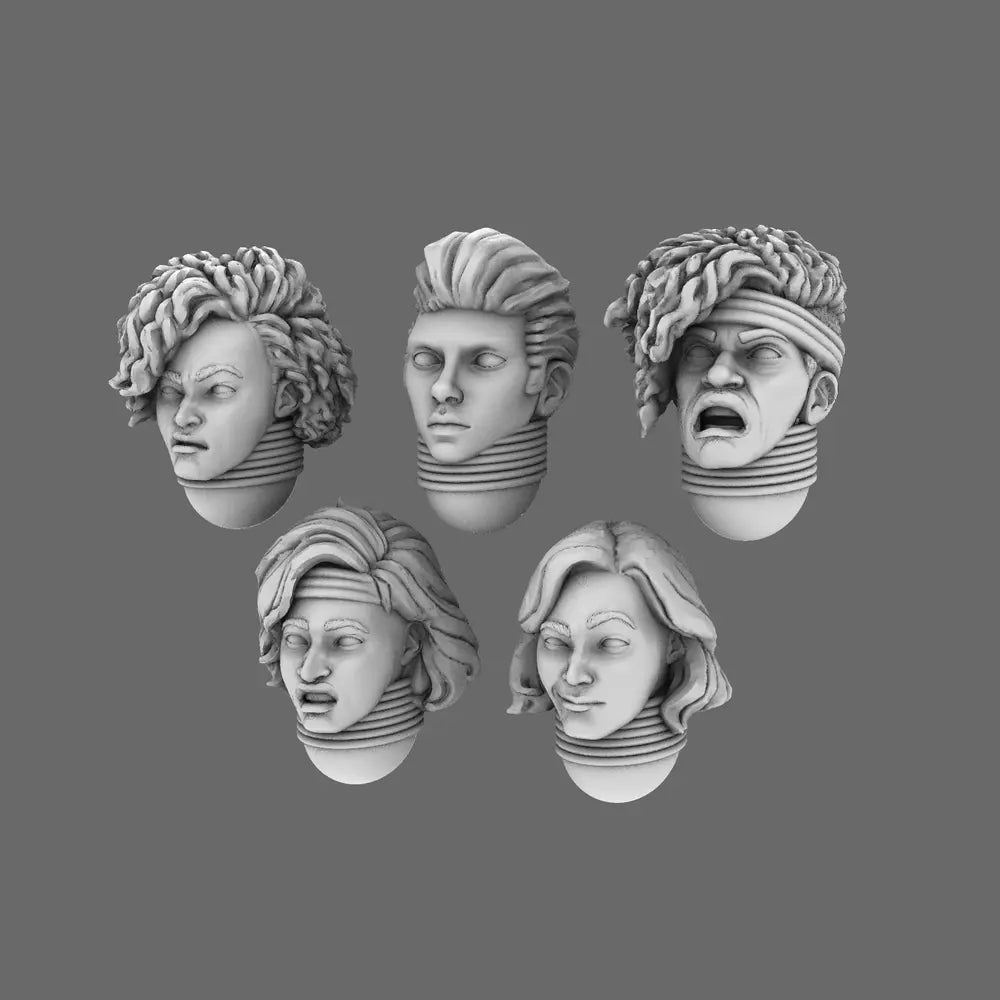 Galactic Boy Band Exposed Glam Rocker Heads BW Terrain & Forge