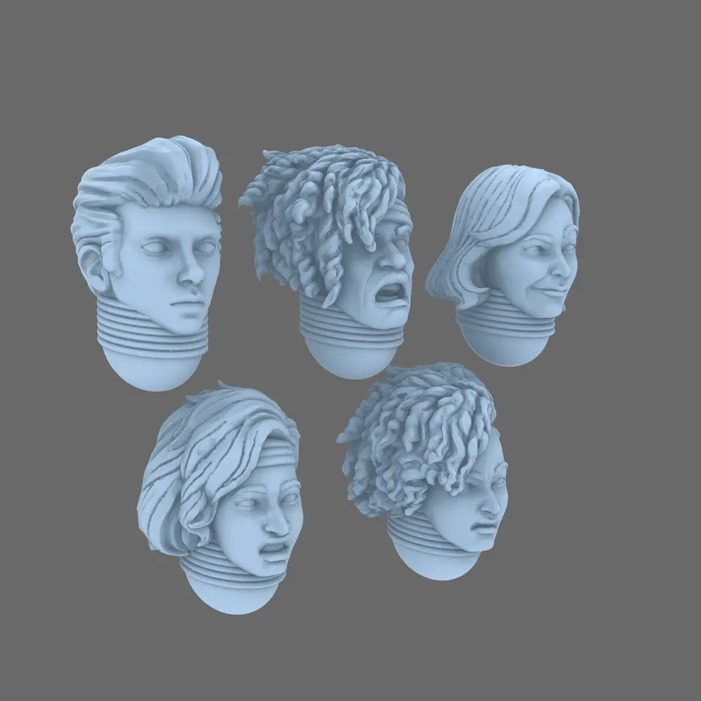 Galactic Boy Band Exposed Glam Rocker Heads BW Terrain & Forge