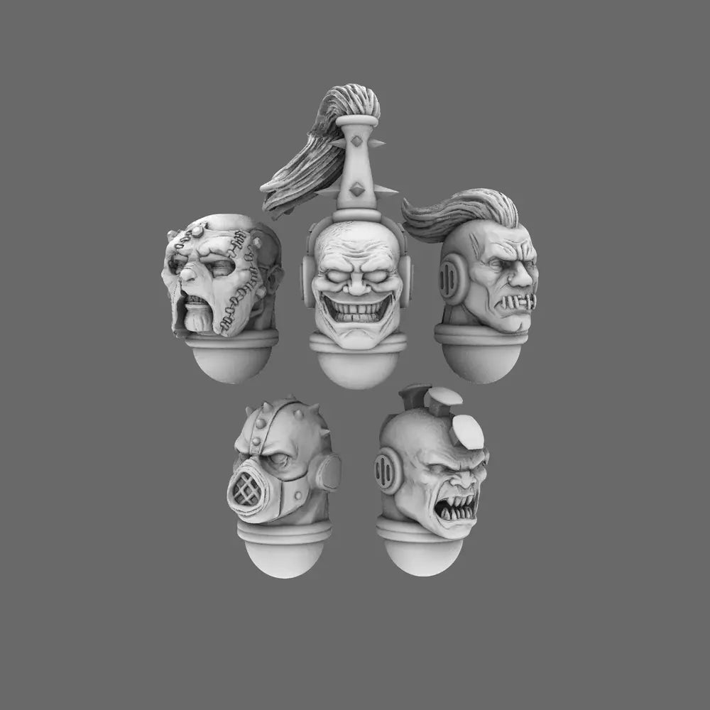 Galactic Boy Band Exposed Masochists Heads BW Terrain & Forge