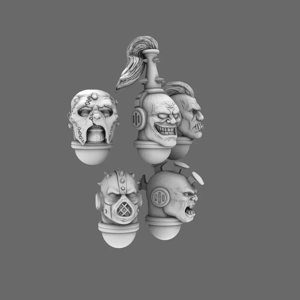 Galactic Boy Band Exposed Masochists Heads BW Terrain & Forge