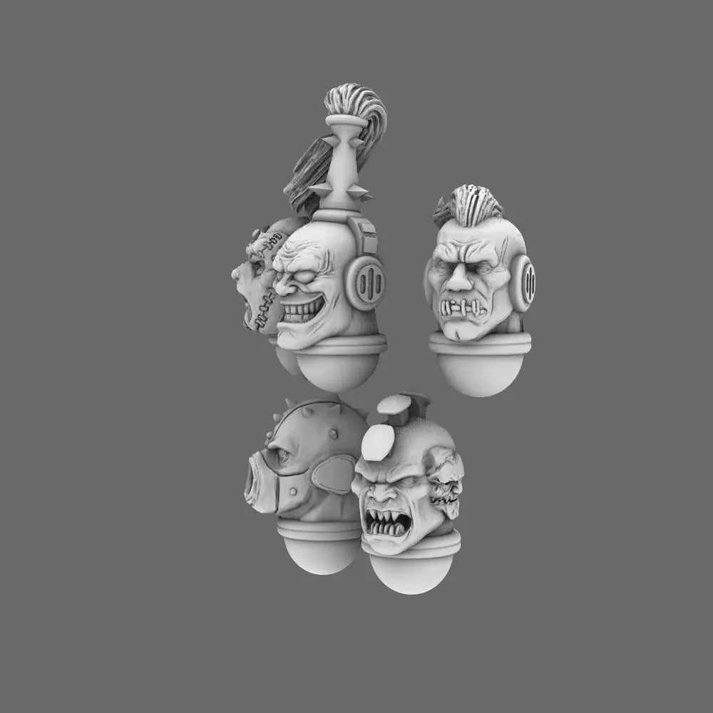 Galactic Boy Band Exposed Masochists Heads BW Terrain & Forge