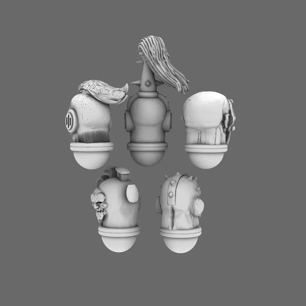 Galactic Boy Band Exposed Masochists Heads BW Terrain & Forge