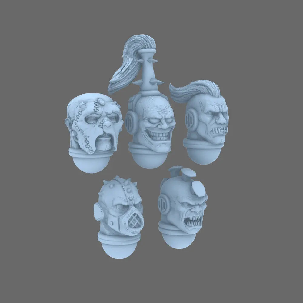 Galactic Boy Band Exposed Masochists Heads BW Terrain & Forge