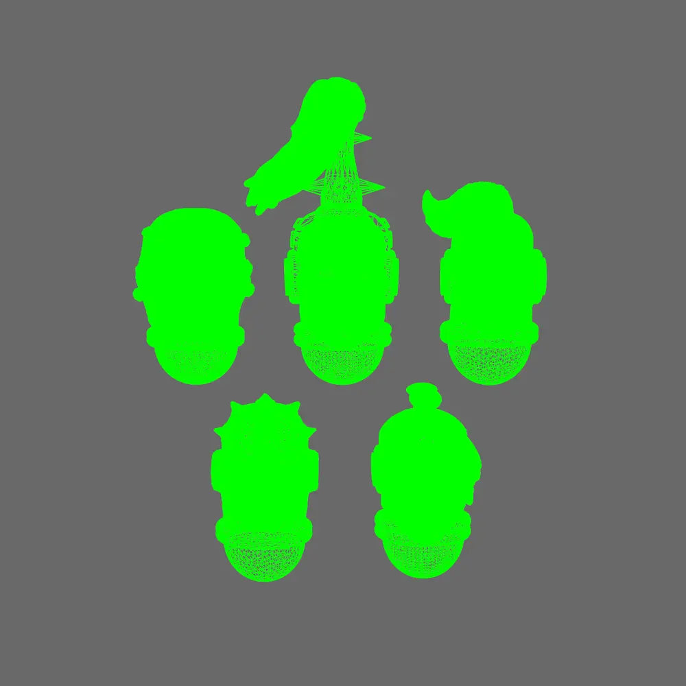 Galactic Boy Band Exposed Masochists Heads BW Terrain & Forge