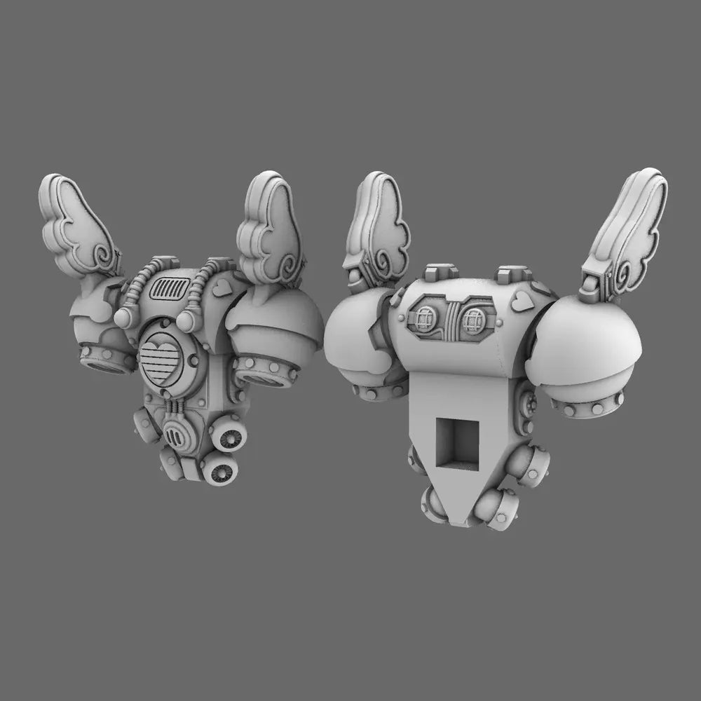 Pride Marines V10 Winged Back Pack X 10 BW Terrain & Forge