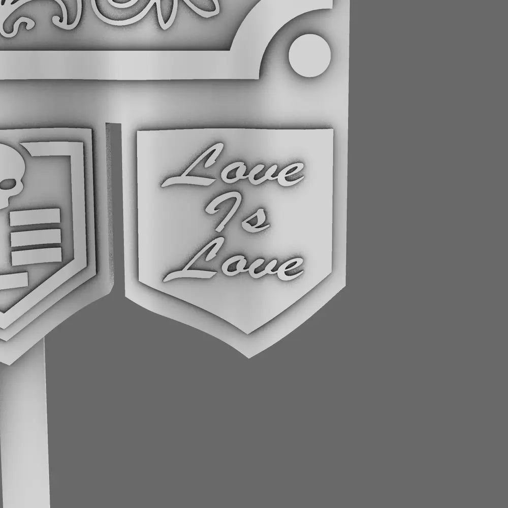 Pride Marines Battle Standard NO HAND BW Terrain & Forge