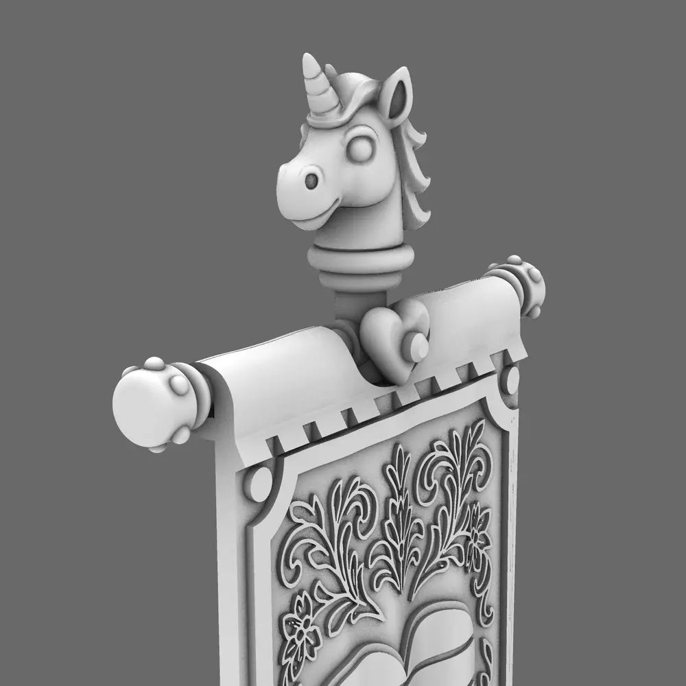 Pride Marines Battle Standard NO HAND BW Terrain & Forge