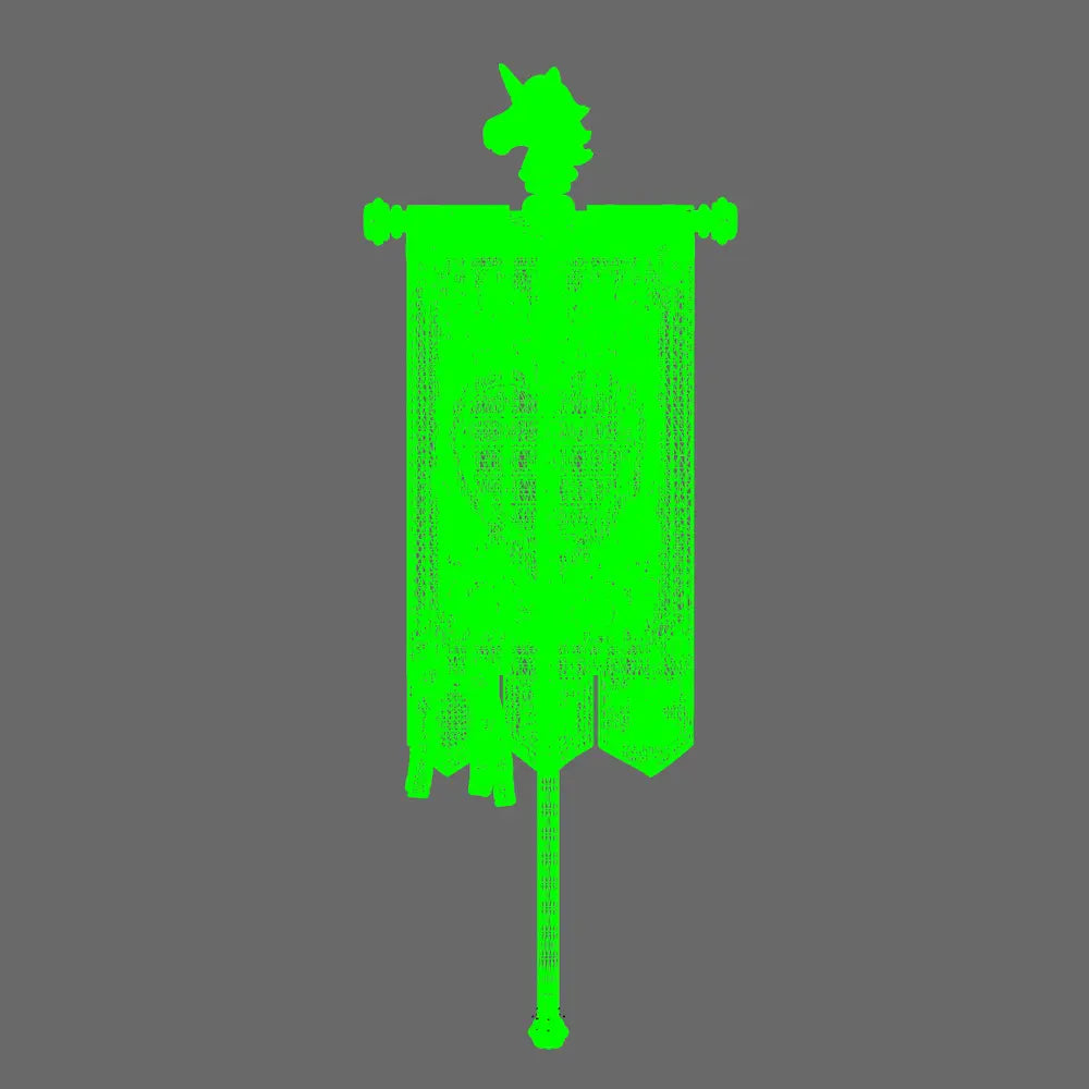 Pride Marines Battle Standard NO HAND BW Terrain & Forge