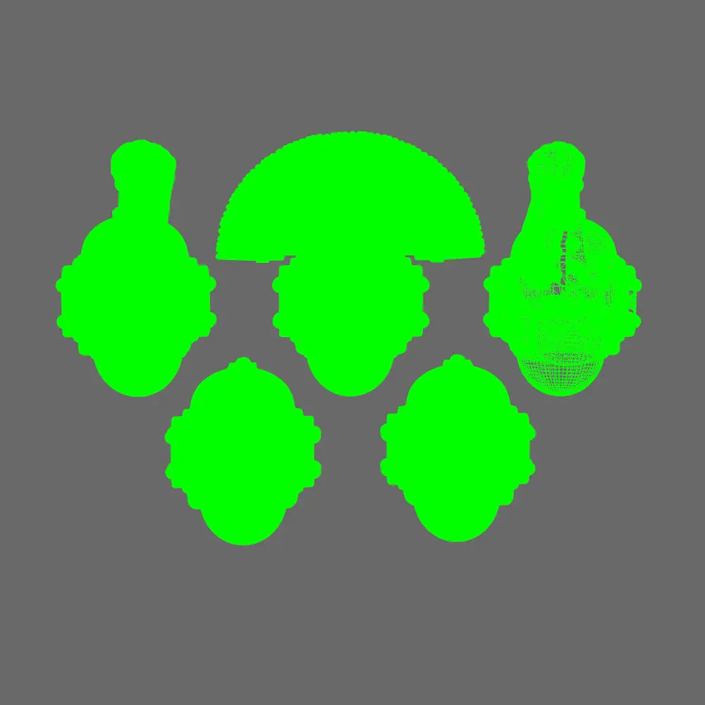 Space Knights V1 Thunder Helmet X 10 - BW Terrain & Forge