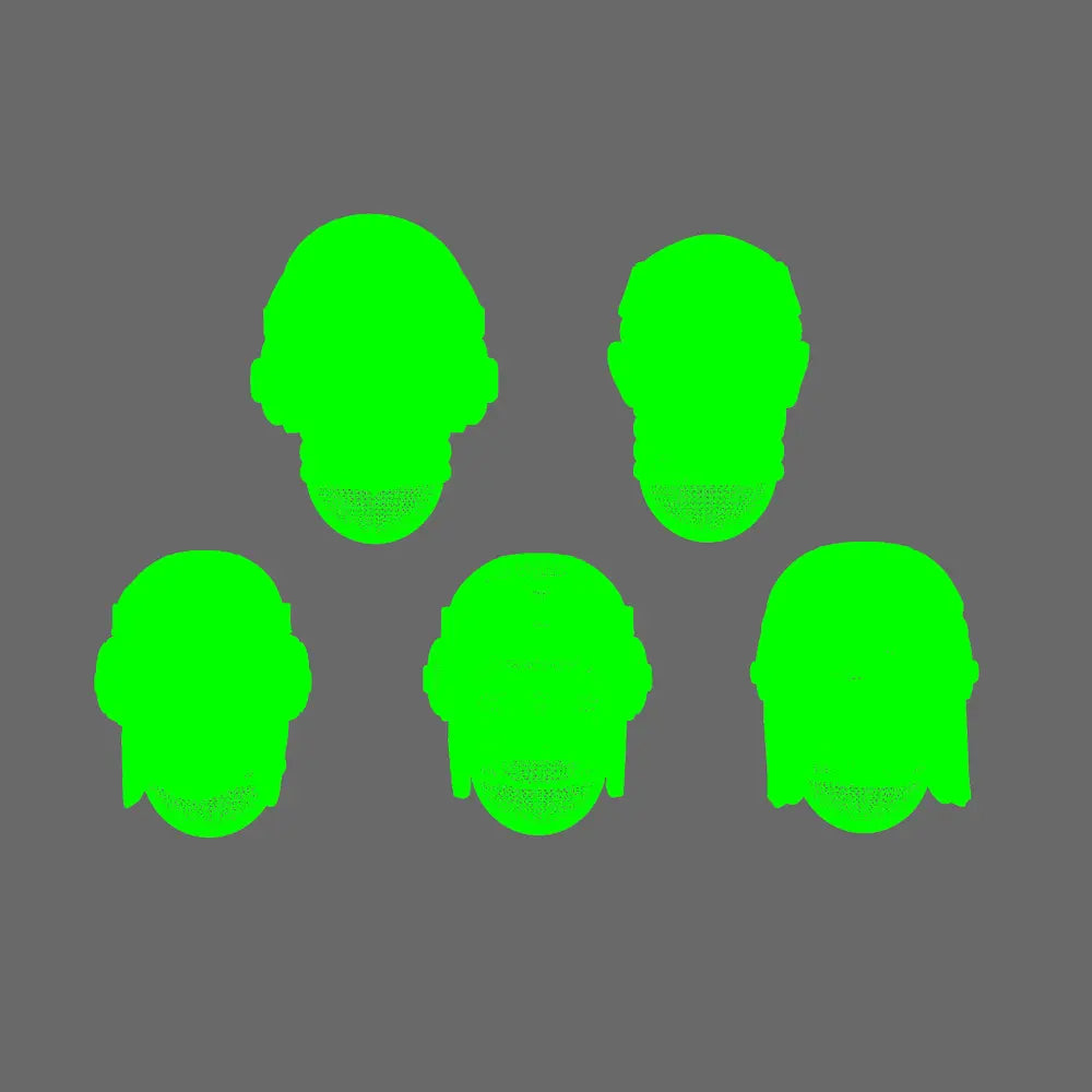 Patriotic Knights V10 Bomber Squad Heads X 10 BW Terrain & Forge