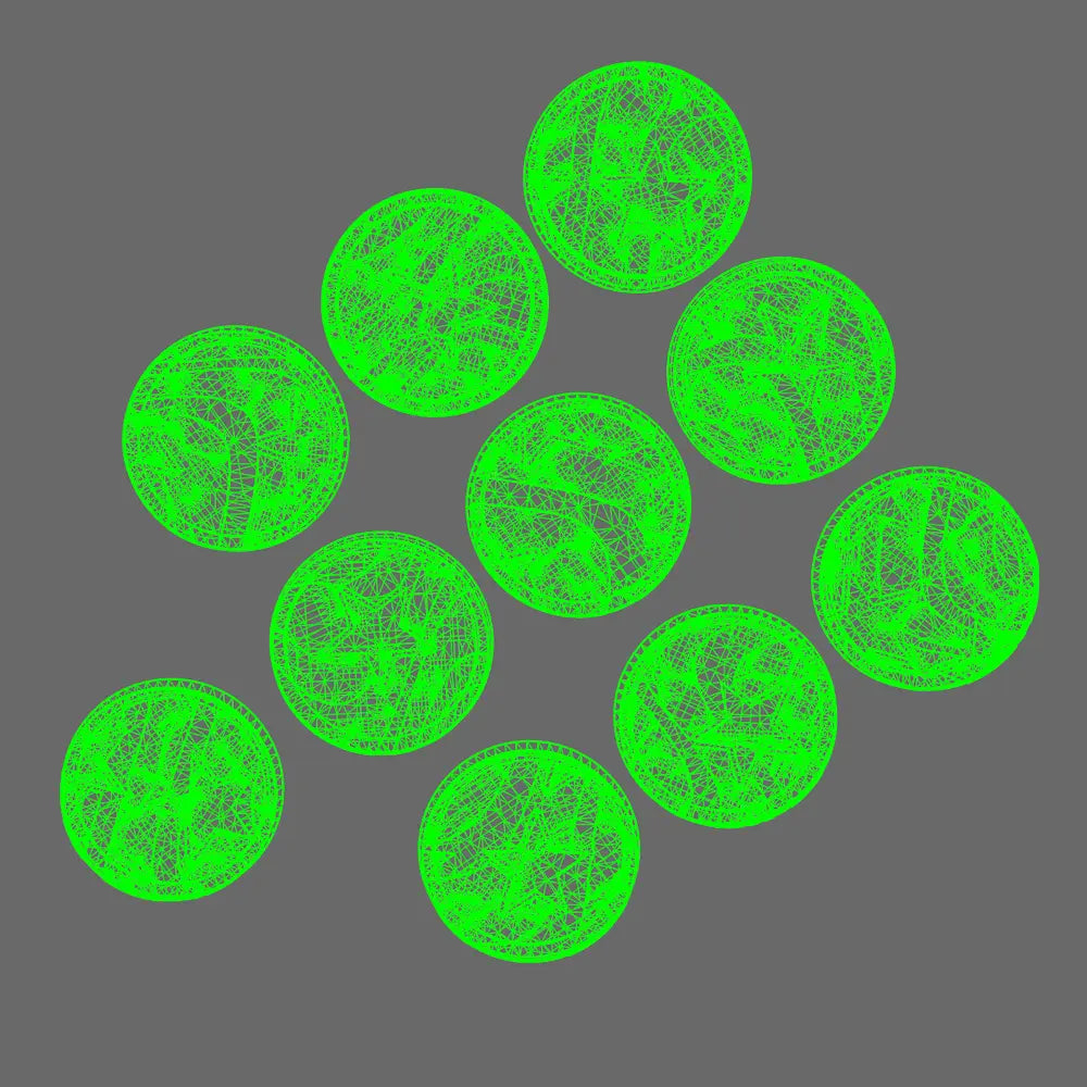 Stars and Stripes 25mm Round Base Set X10 BW Terrain & Forge