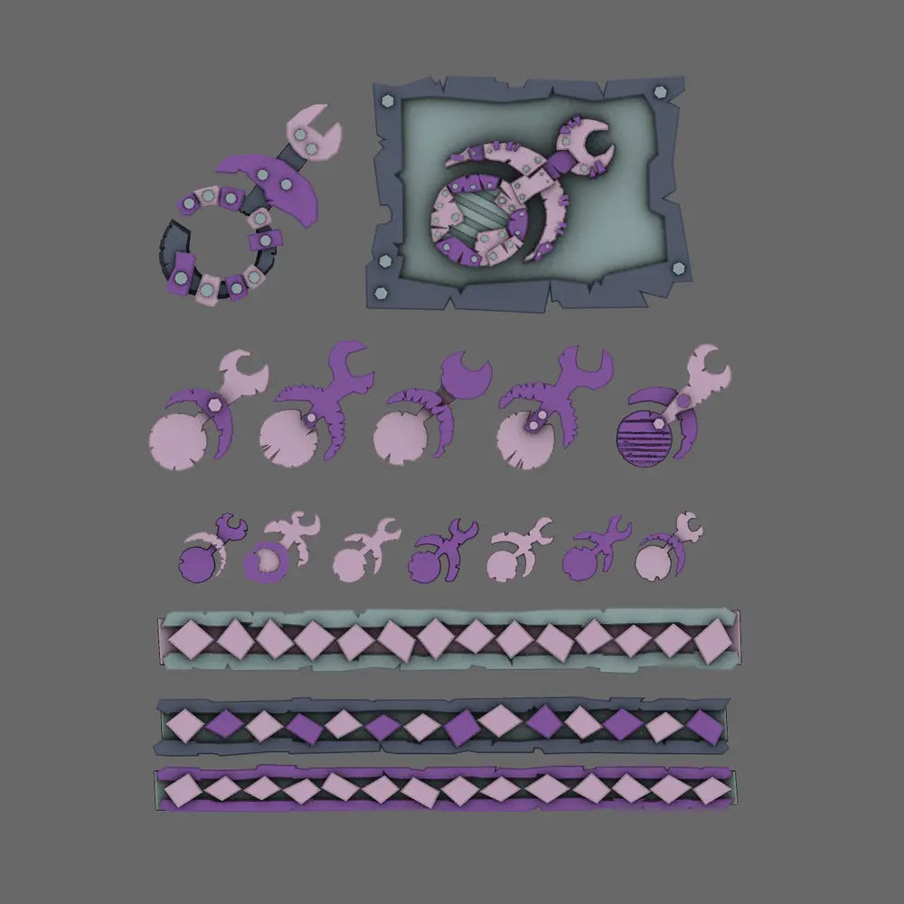 Da Decadakillz Flat Klan Symbols BW Terrain & Forge