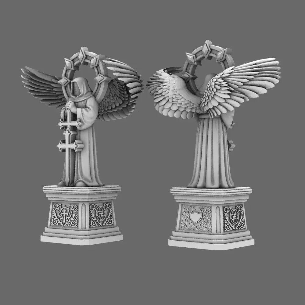 Arthurian Knights Guardian Saint Statue BW Terrain & Forge