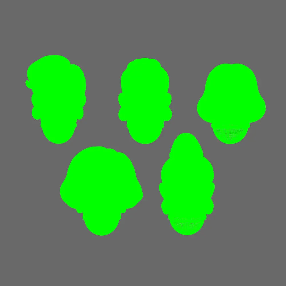 Legion of Barb Vintage Fashion Doll Heads BW Terrain & Forge