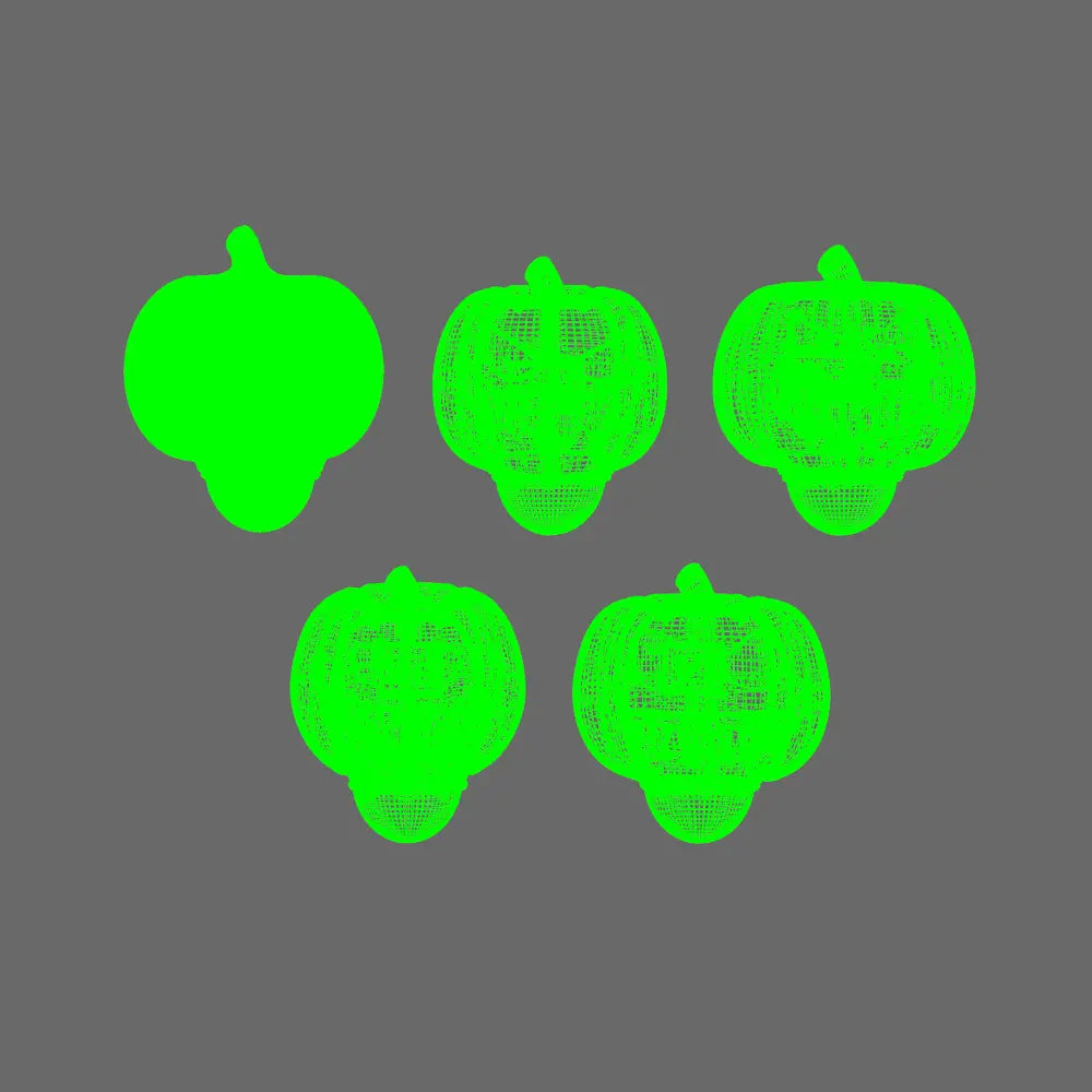 Pumpkin Lords V10K Jack O Lantern Helmets X 10 BW Terrain & Forge