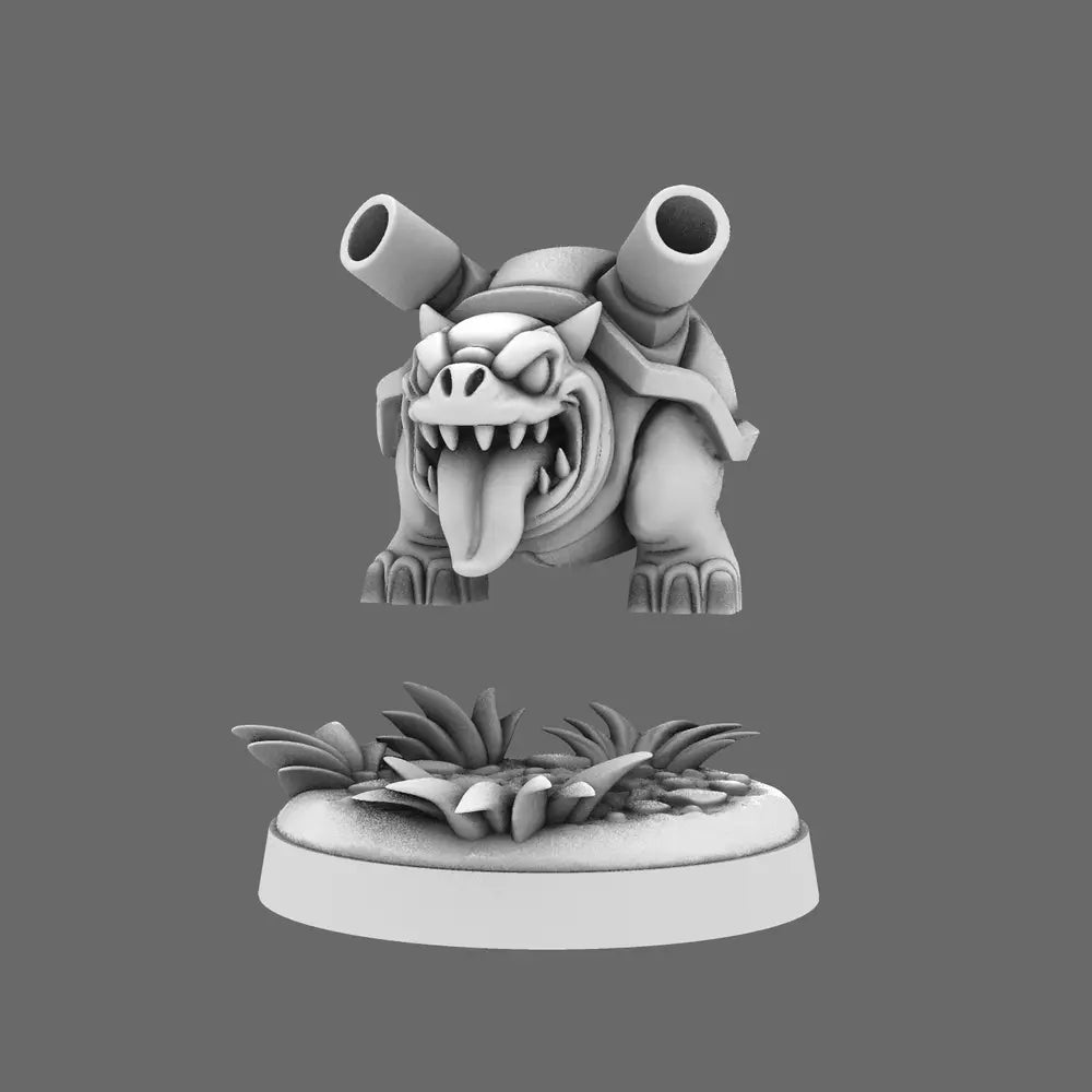 Space Orcs - Torrent Shellsmasher Attack Beast BW Terrain & Forge