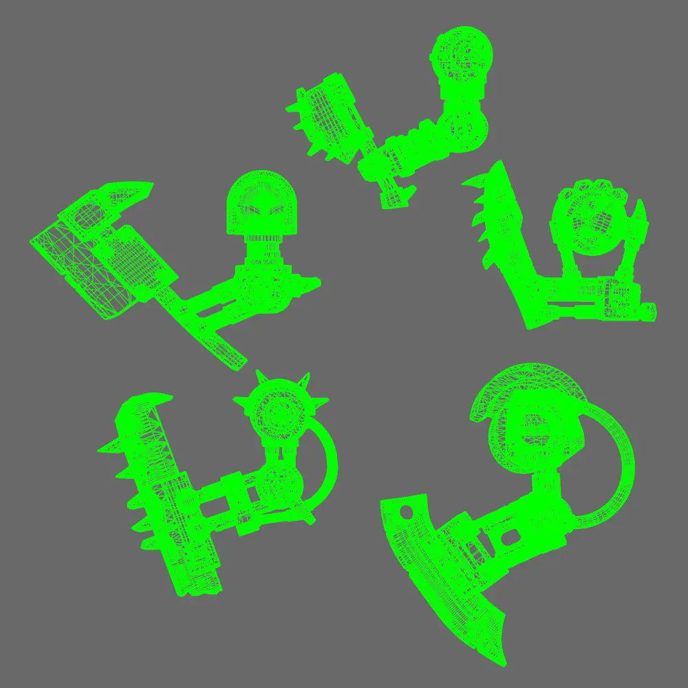 Space Orcs- Robo Boyz Melee Arms - LEFT BW Terrain & Forge