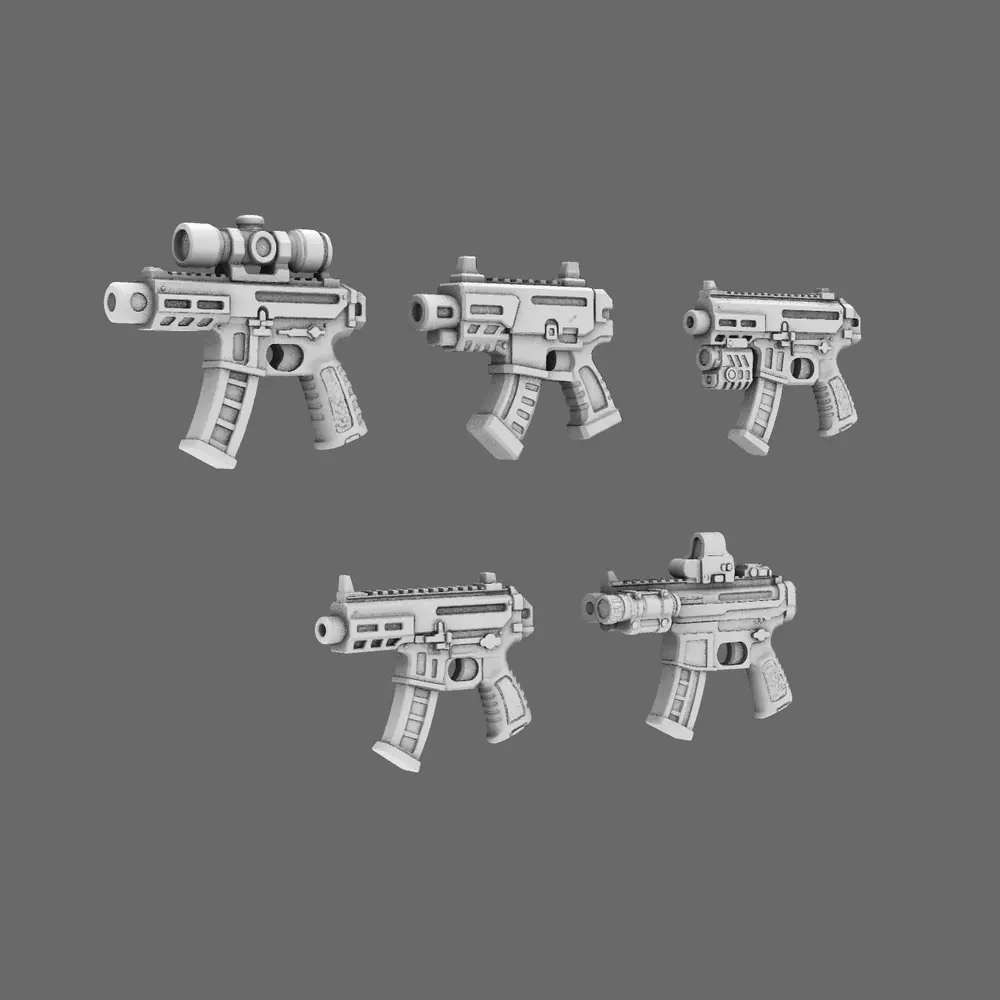 Space Knights MPX Style Pistol NOHAND X 10 BW Terrain & Forge