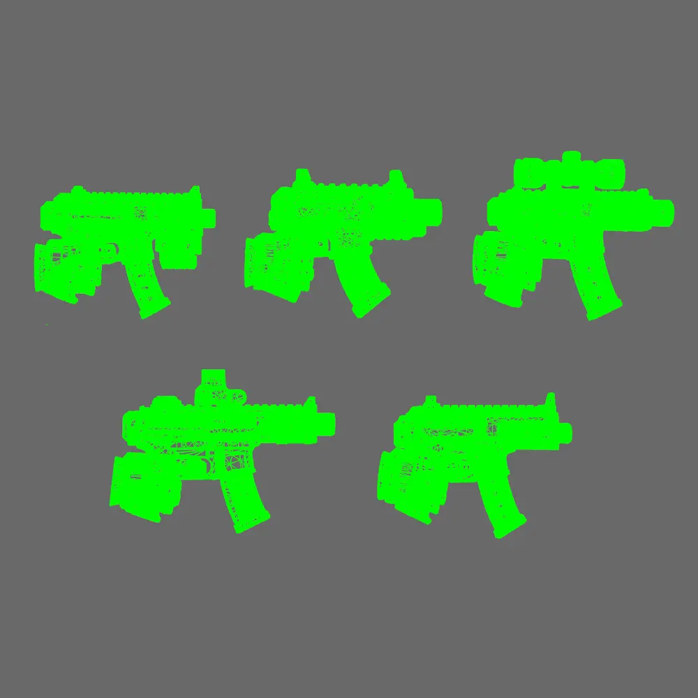 Space Knights MPX Style Pistol LEFT X 10 BW Terrain & Forge