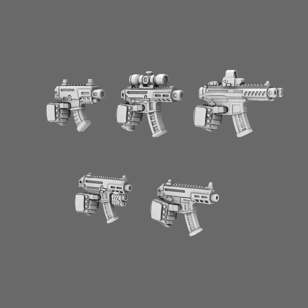 Space Knights MPX Style Pistol RIGHT X 10 BW Terrain & Forge