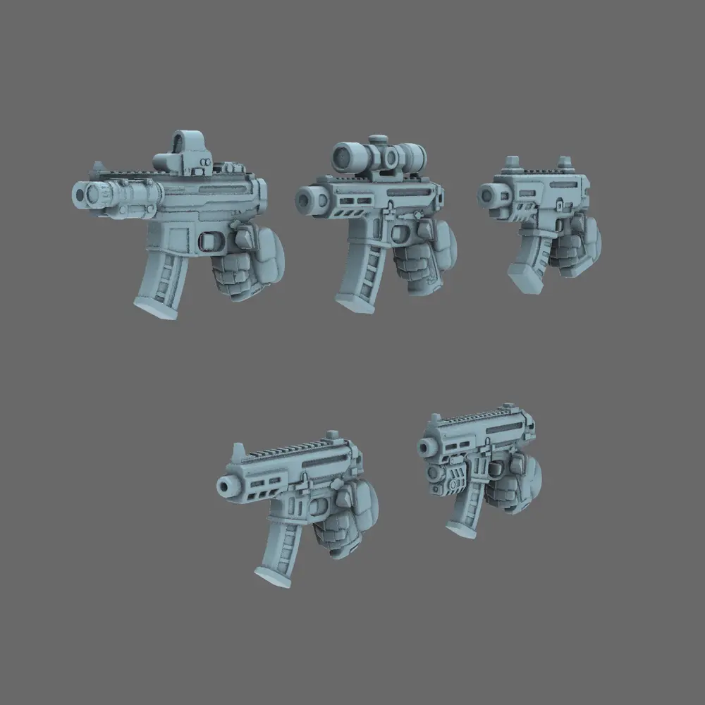 Space Knights MPX Style Pistol RIGHT X 10 BW Terrain & Forge