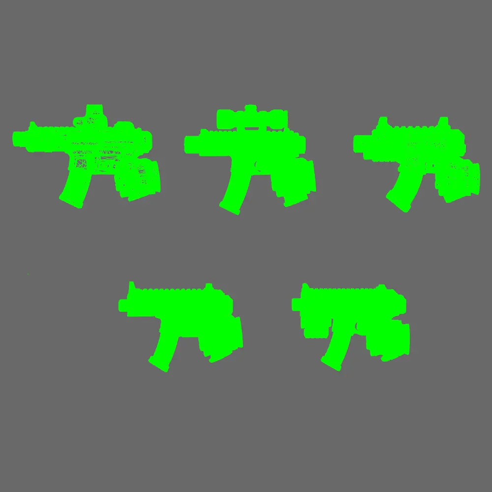 Space Knights MPX Style Pistol RIGHT X 10 BW Terrain & Forge