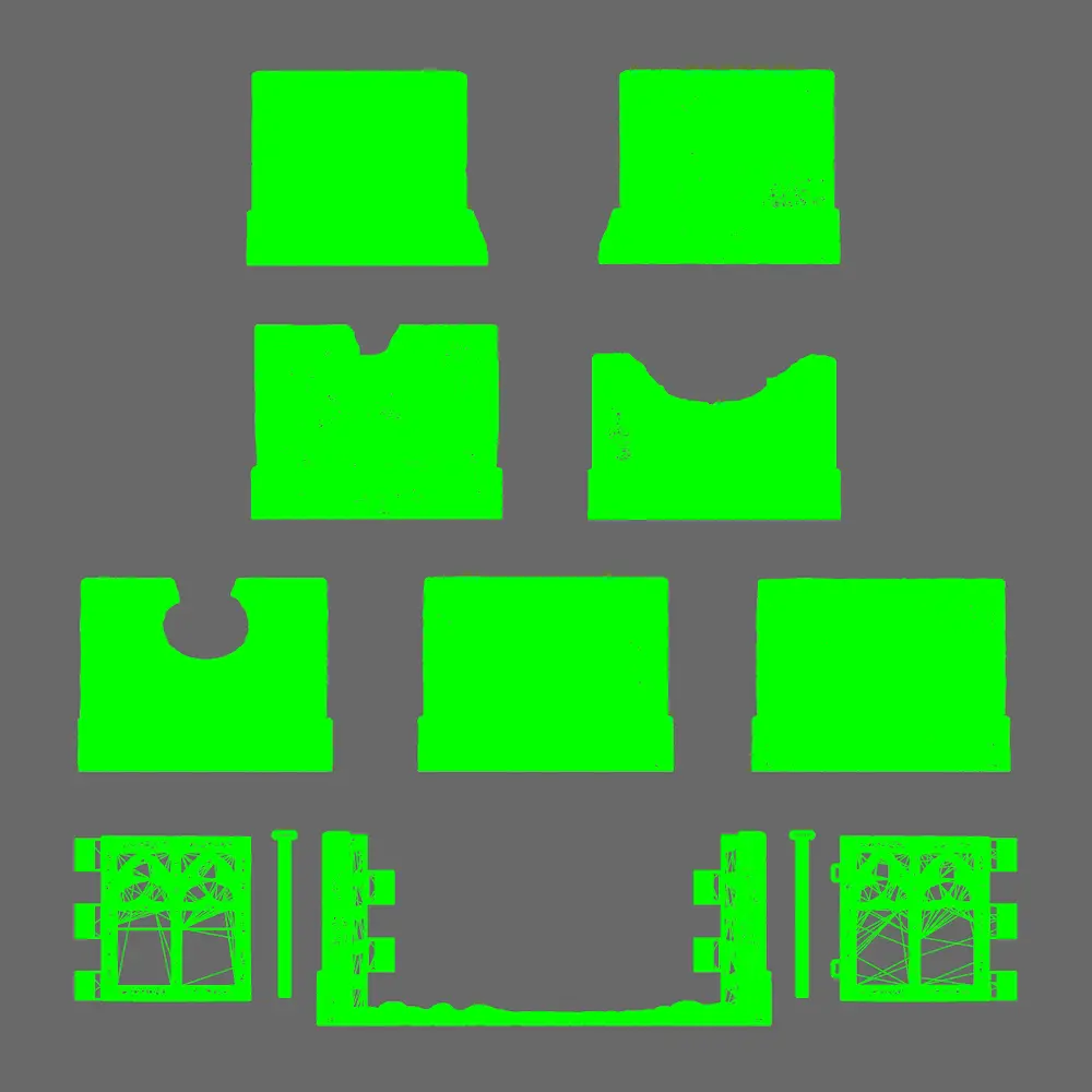 BWTF Scenics Battle Damaged Concrete Barriers BW Terrain & Forge