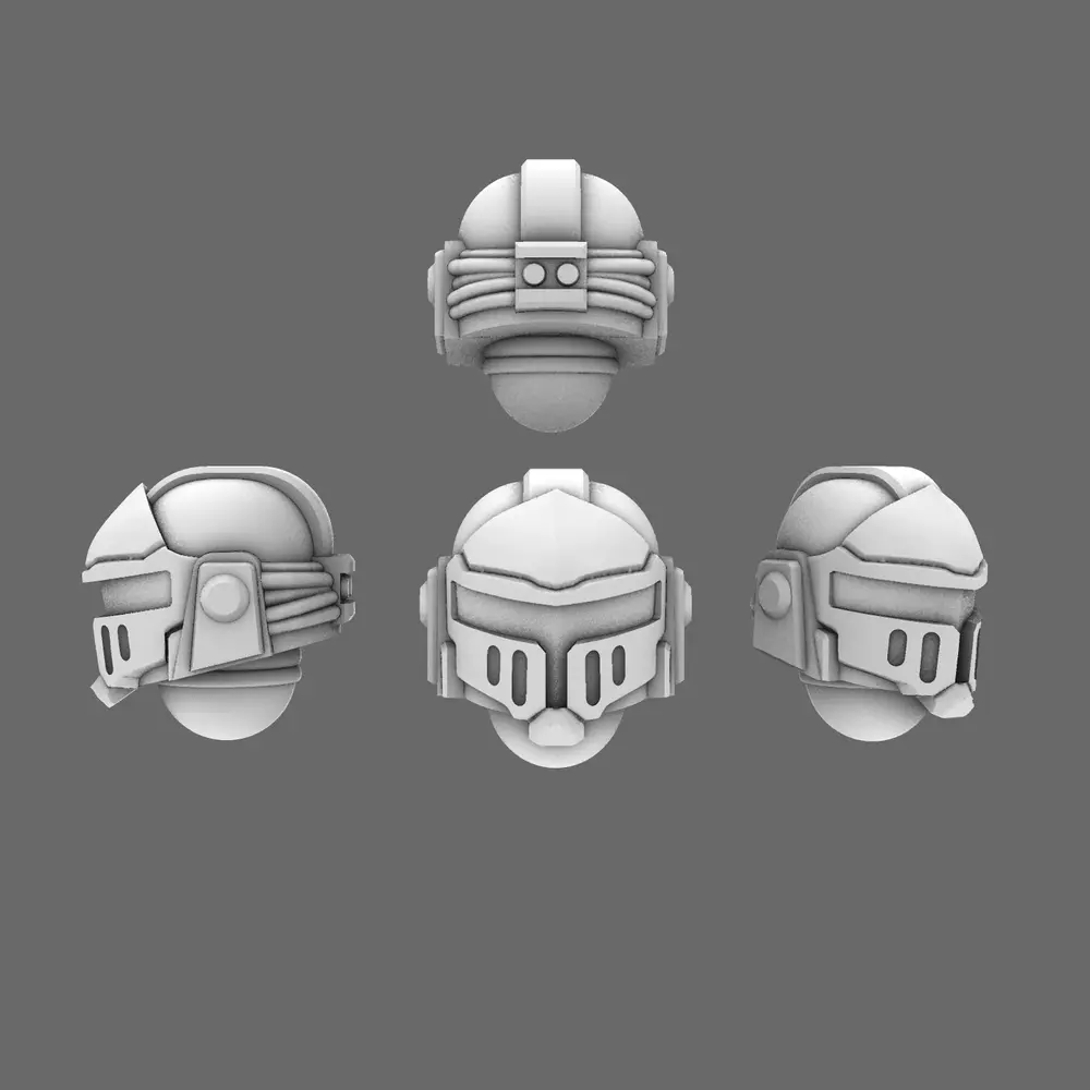 Space Knights V10 Helmet Type 251001 X 10 BW Terrain & Forge