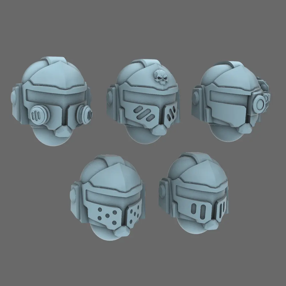 Space Knights V10 Helmet Type 251001 X 10 BW Terrain & Forge