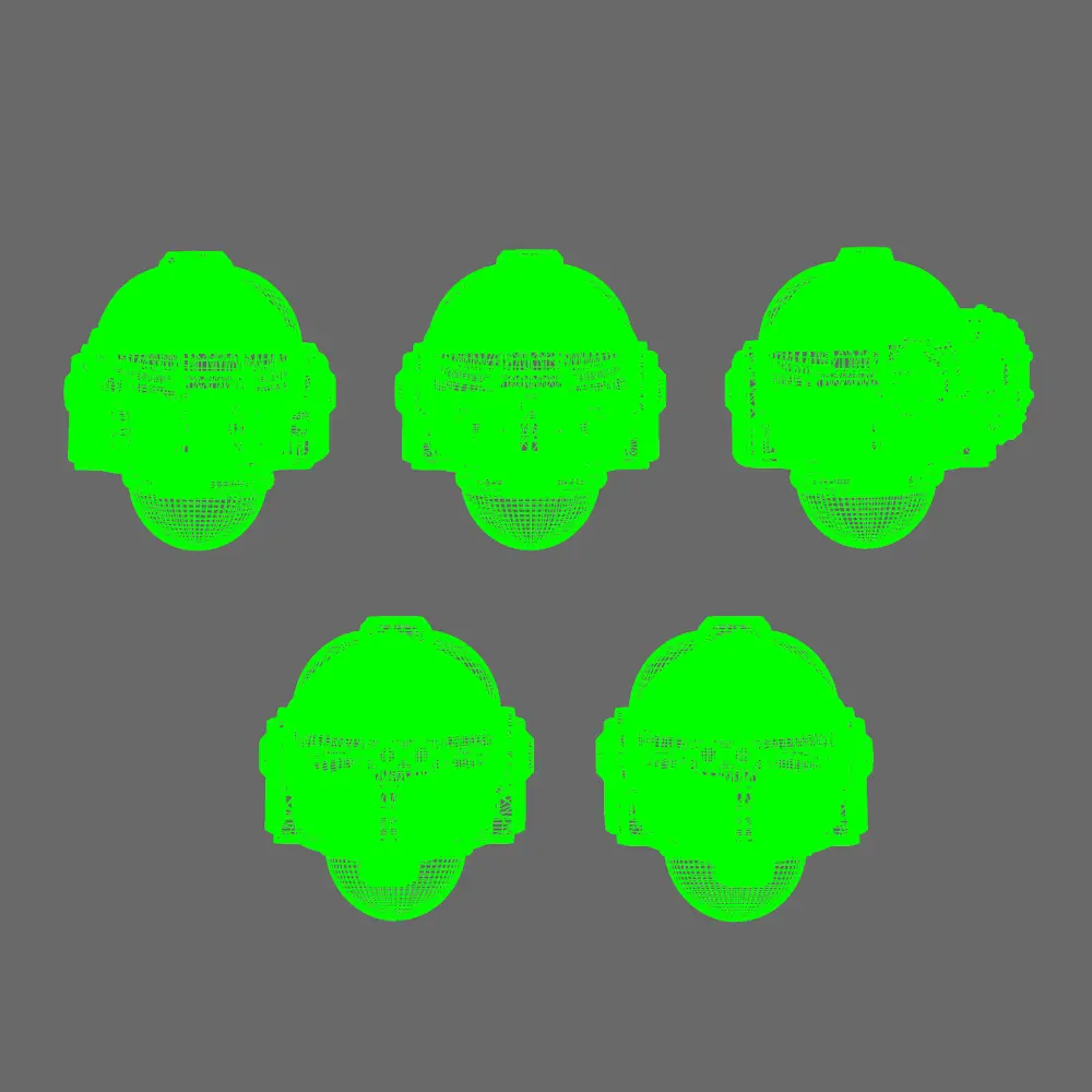 Space Knights V10 Helmet Type 251001 X 10 BW Terrain & Forge