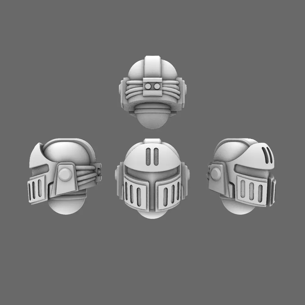 Space Knights V10 Helmet Type 251002 X 10 BW Terrain & Forge