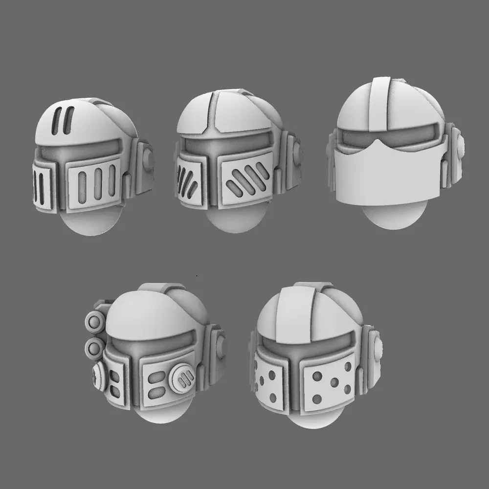Space Knights V10 Helmet Type 251002 X 10 BW Terrain & Forge