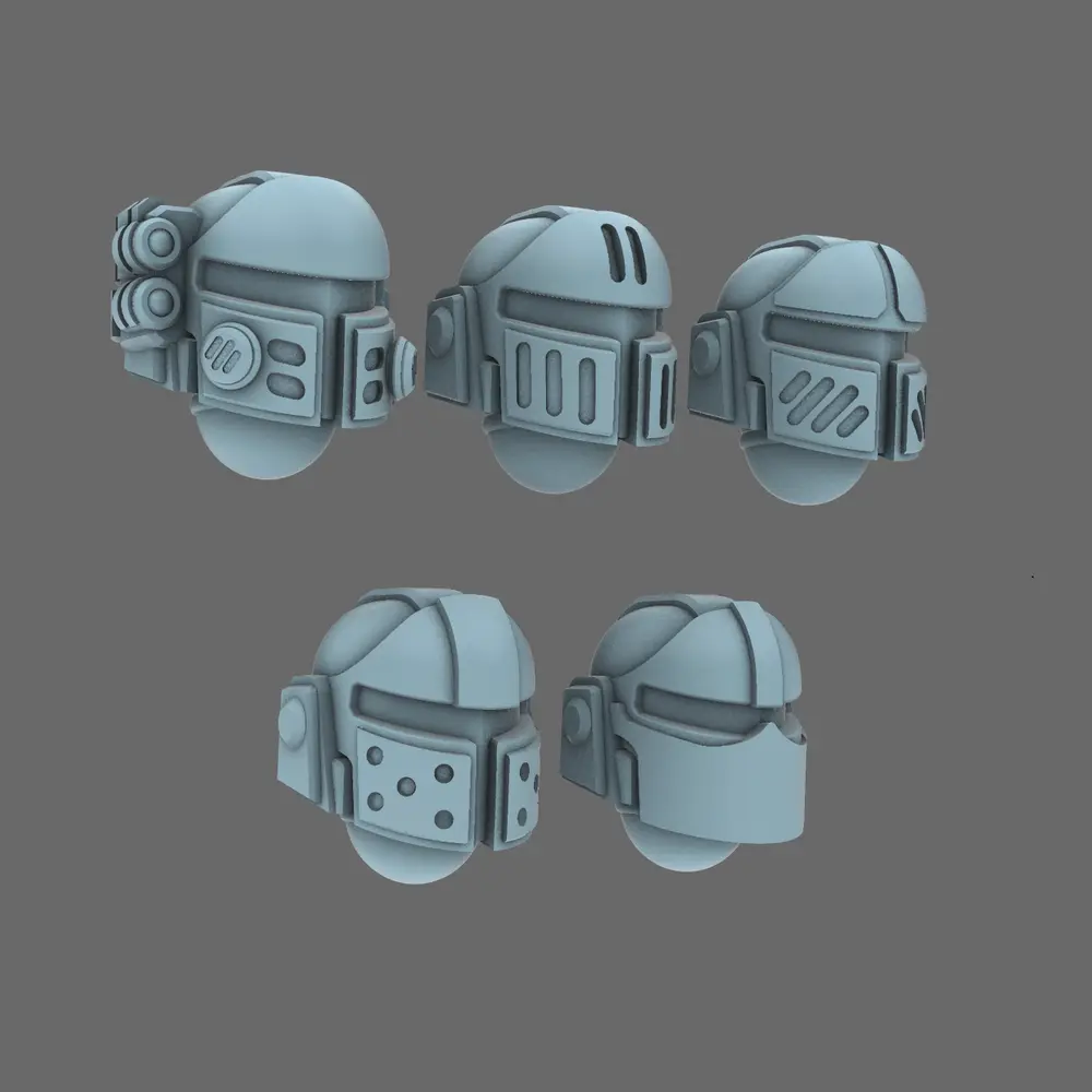 Space Knights V10 Helmet Type 251002 X 10 BW Terrain & Forge