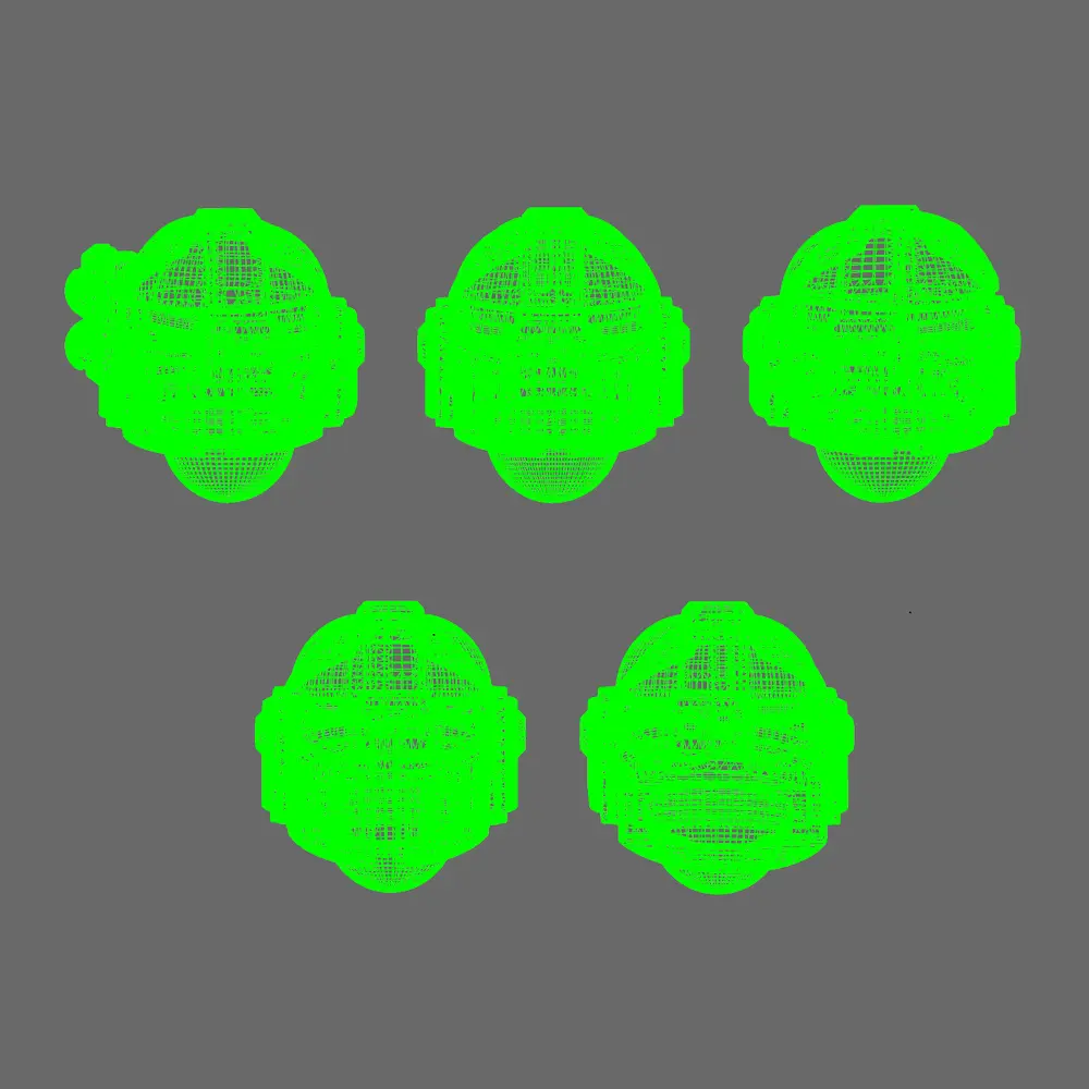 Space Knights V10 Helmet Type 251002 X 10 BW Terrain & Forge