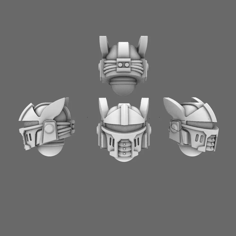 Space Knights V10 Helmet Type 251003 X 10 BW Terrain & Forge