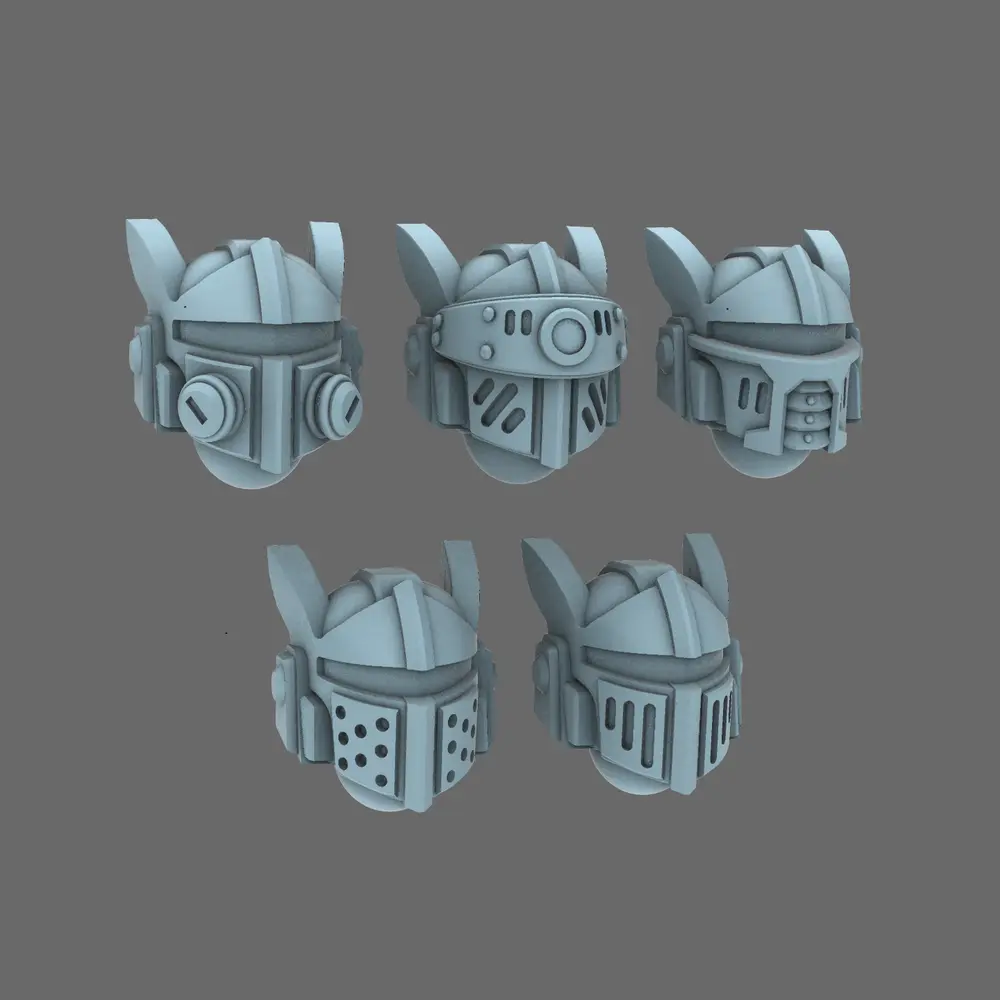 Space Knights V10 Helmet Type 251003 X 10 BW Terrain & Forge